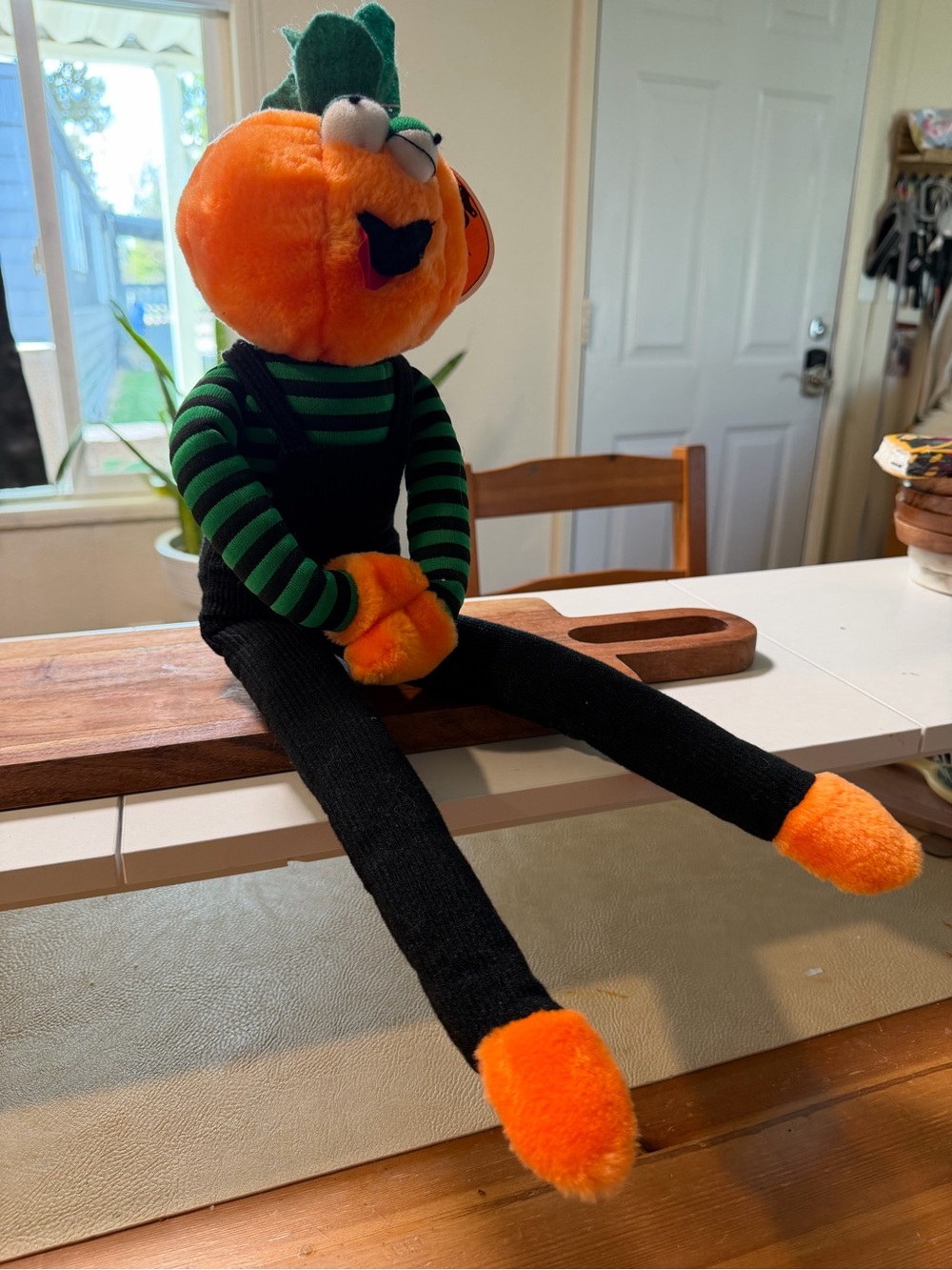 Kellytoy Vintage Long Leg Halloween Pumpkin Toy